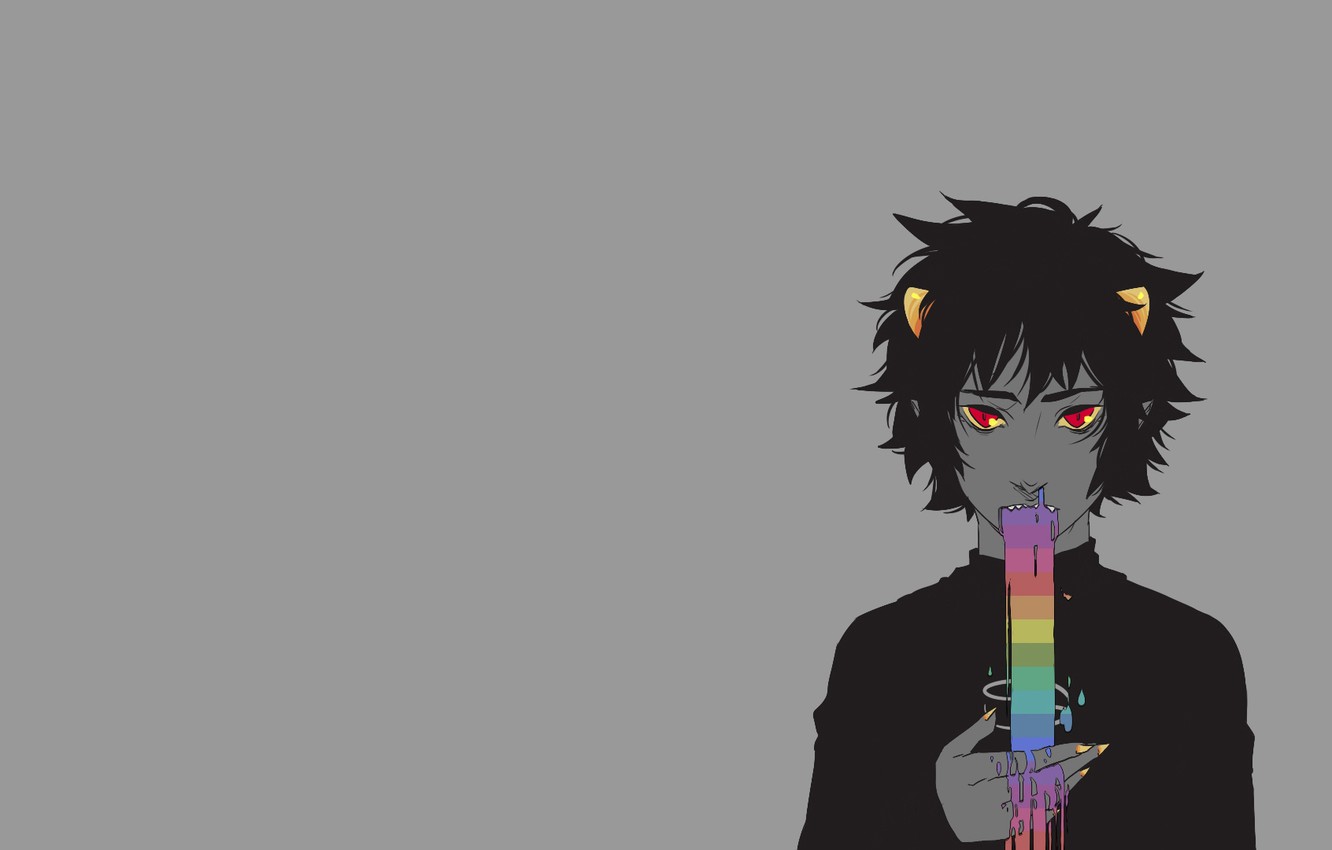 Photo Wallpaper Rainbow Troll Homestuck Webcomic Homestuck Karkat X Reader 1332x850 Wallpaper Teahub Io