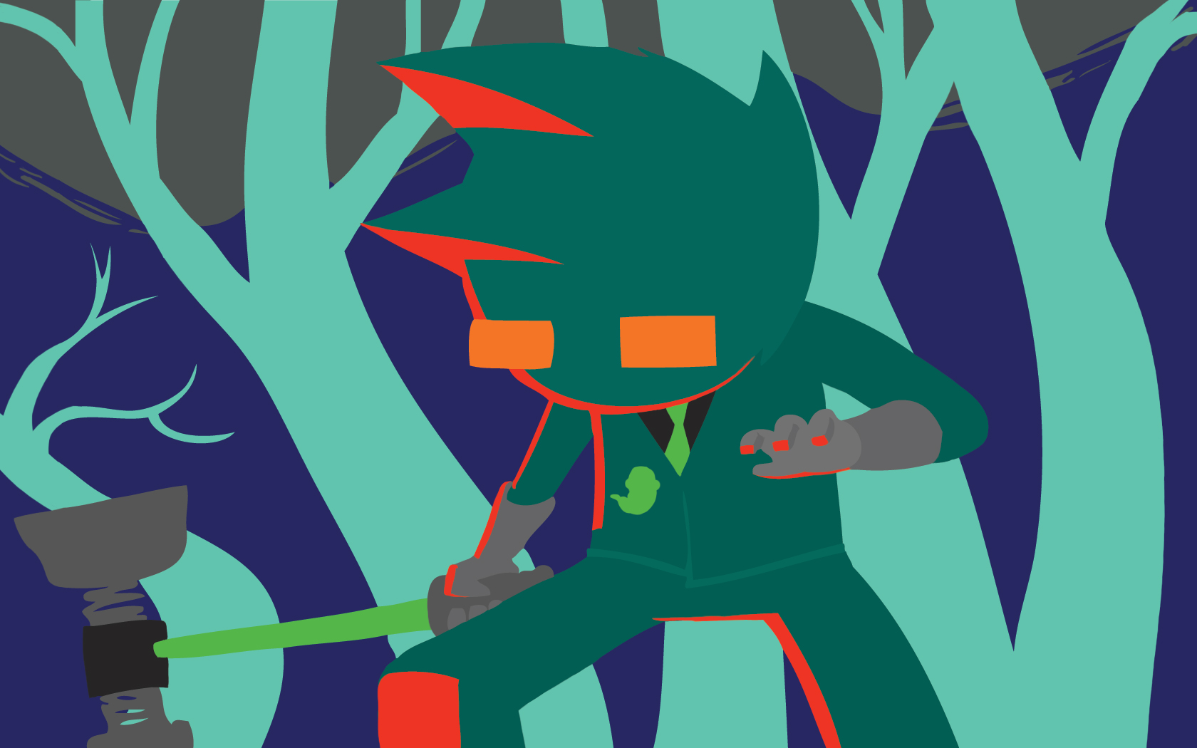 Blue Green Fictional Character Cartoon Art Azure Graphic - Homestuck Collage - HD Wallpaper 