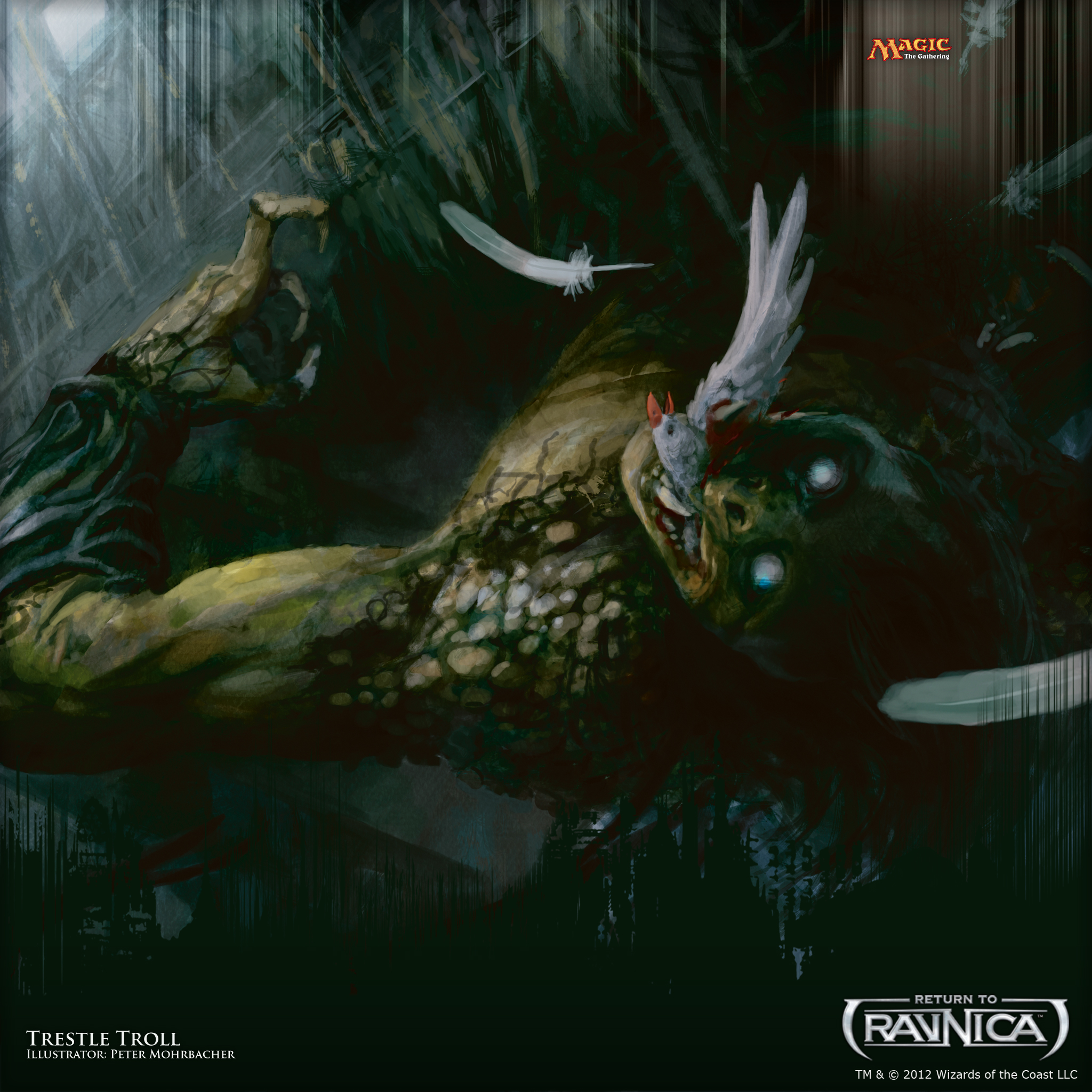 Mtg Trestle Troll Art - HD Wallpaper 
