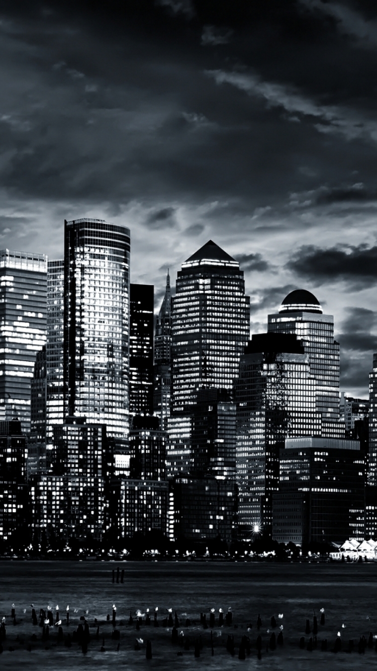City Backgrounds Black And White - HD Wallpaper 