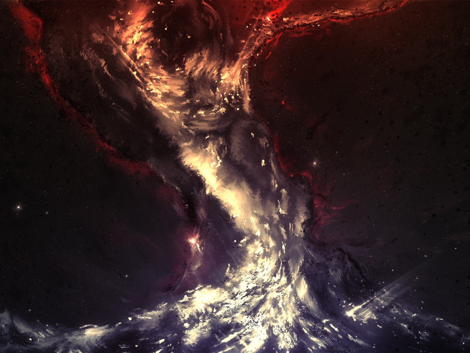 Lava Lamp Nebulae Wallpaper - Universe Art - HD Wallpaper 