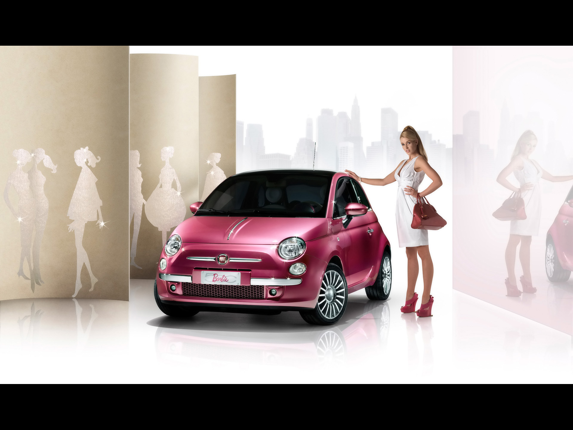 Fiat 500 Barbie - HD Wallpaper 