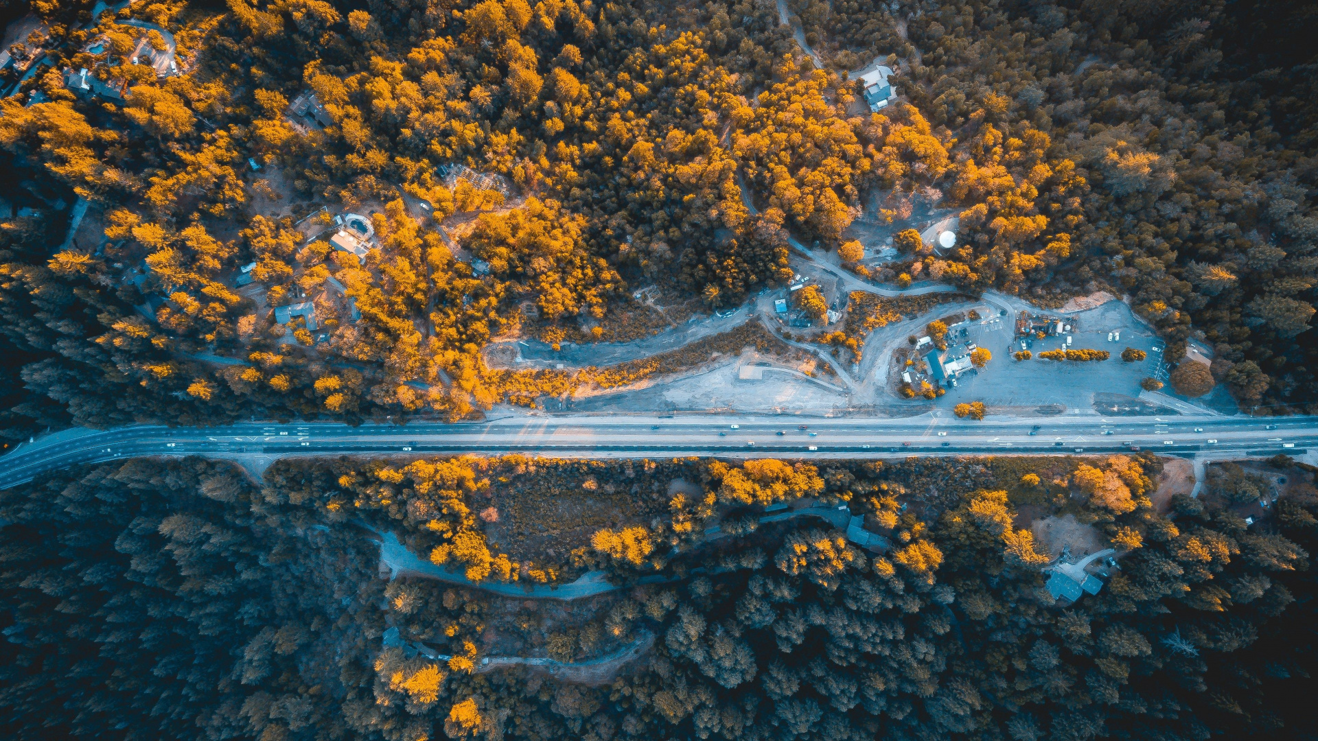 Highway, Trees, Aerial View, Wallpaper - Aerial Wallpapers Hd 1080p - HD Wallpaper 