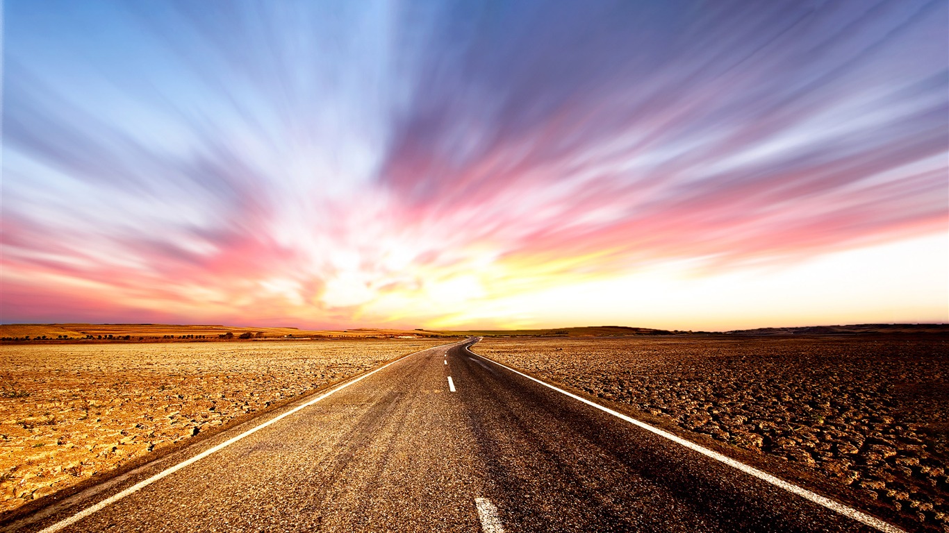 Outdoor Travel Desert Road Sunset2018 - Highway Road - HD Wallpaper 