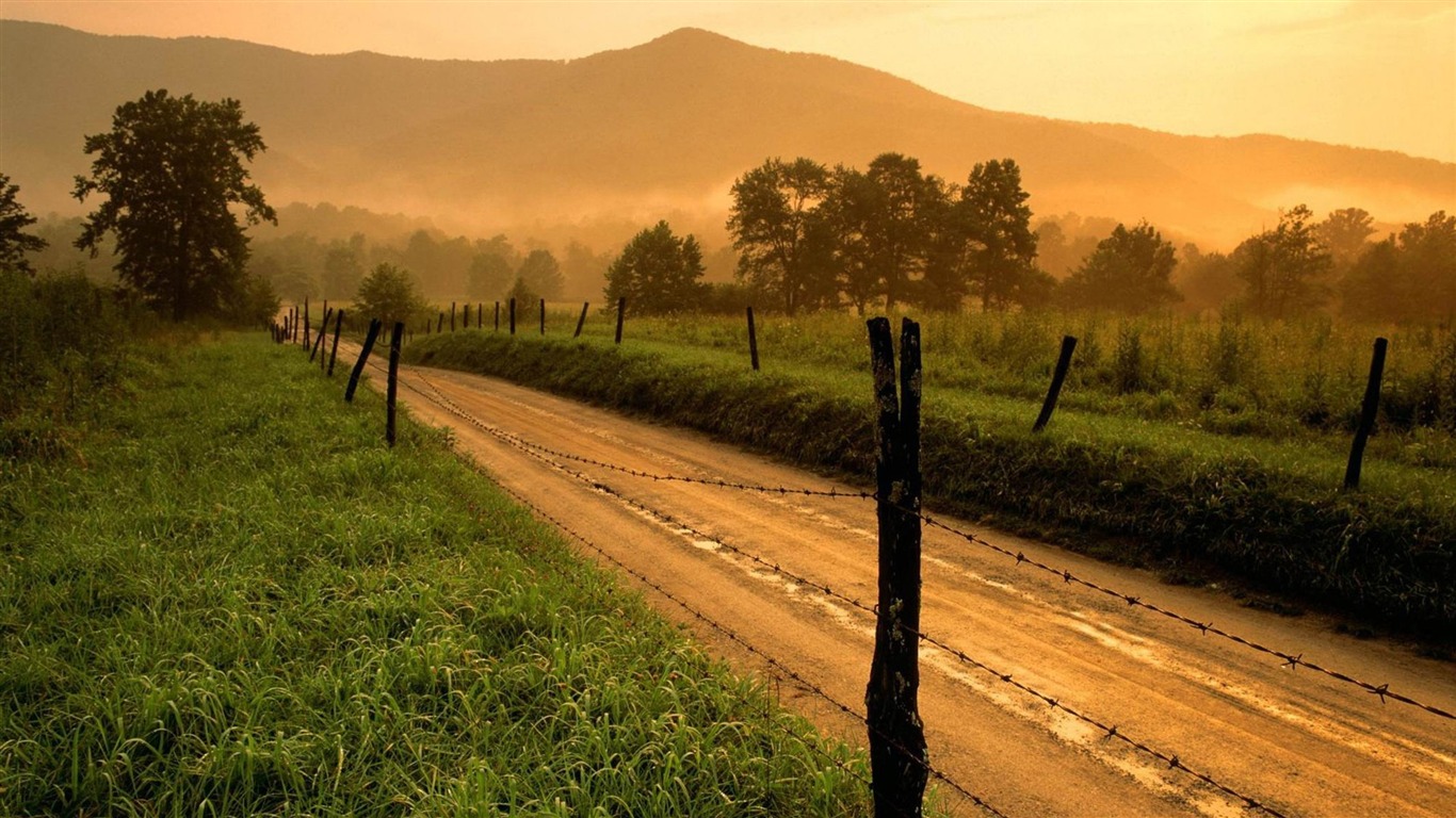 Country Road-natural Scenery Widescreen Wallpaper2013 - Paysage Campagne 1920 X 1080 - HD Wallpaper 