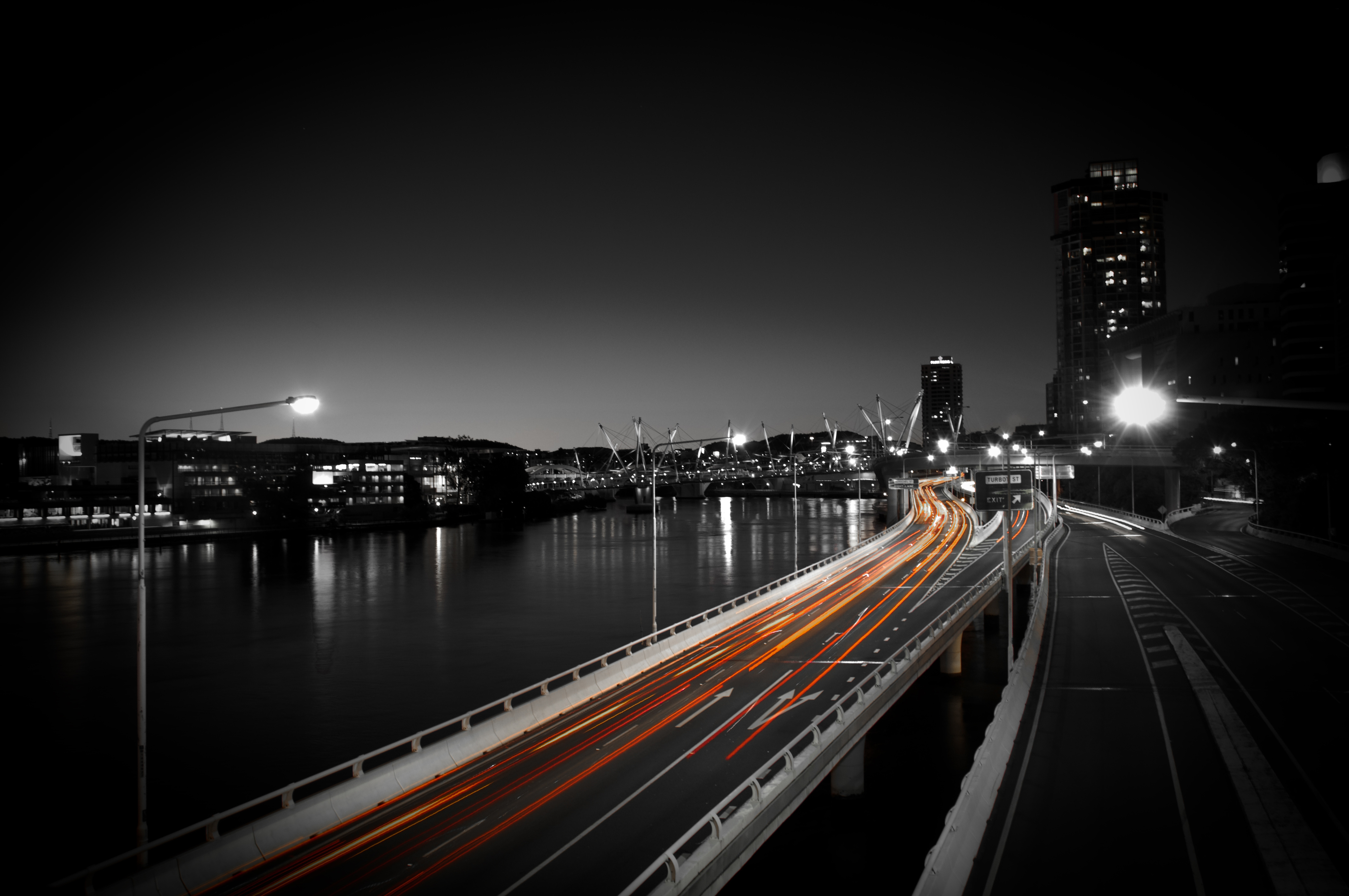 Highway At Night Photography - HD Wallpaper 