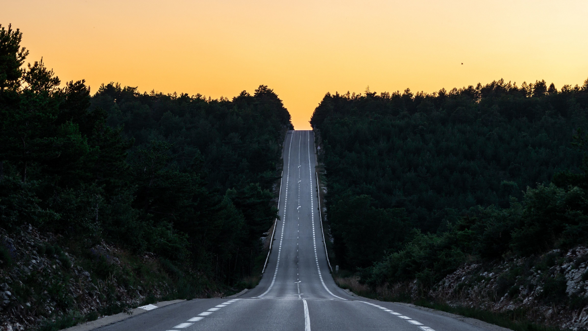 Road, Journey, Sunset, France, Wallpaper - Journey Long Road - HD Wallpaper 