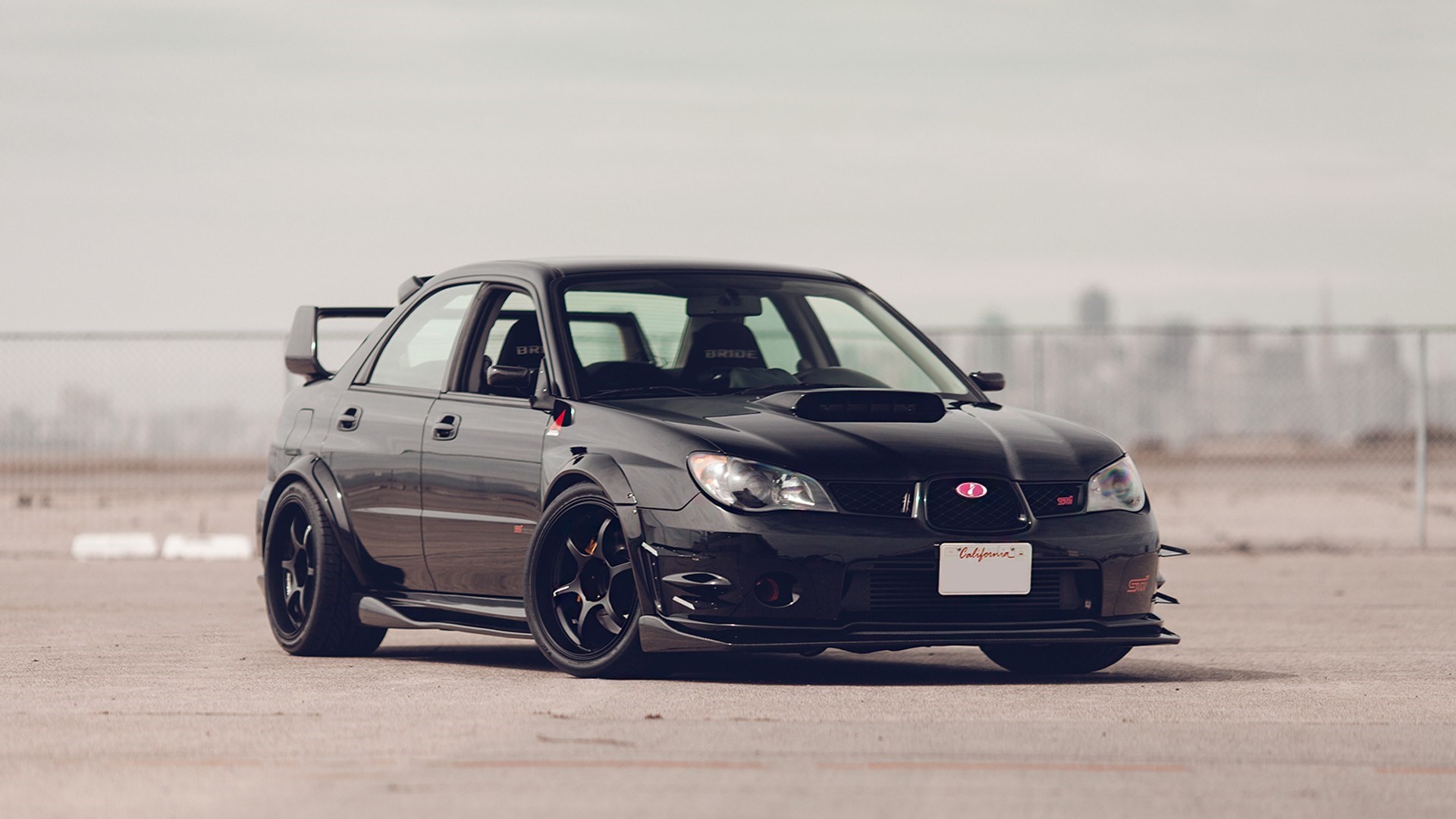Subaru Impreza Sti Black - HD Wallpaper 