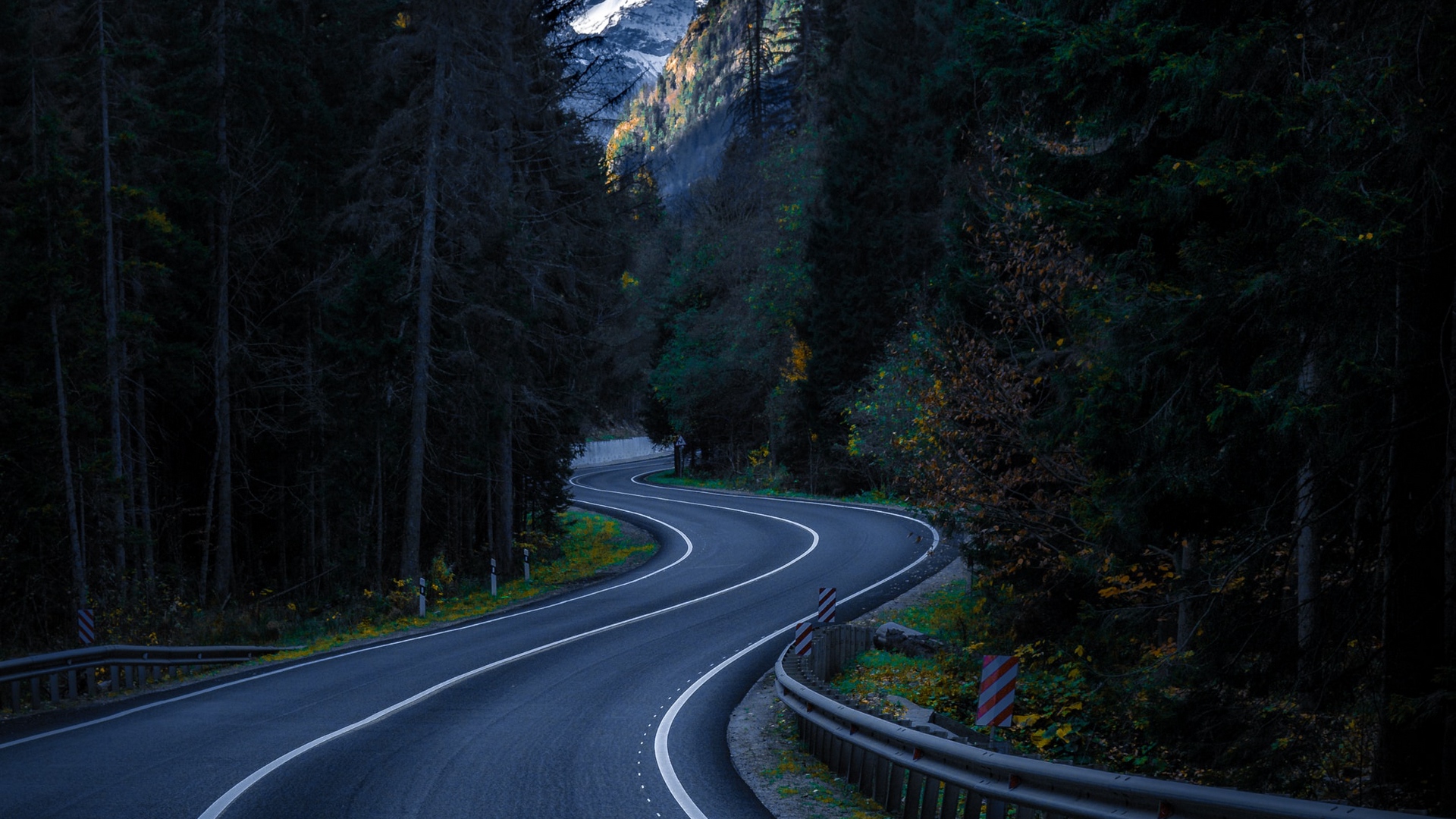 Wallpaper Road, Winding, Mountain, Peak, Trees, Nature - Nature - HD Wallpaper 