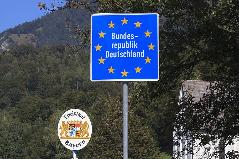 Border, Austria, Bavaria, Germany, Eu, European Union, - HD Wallpaper 