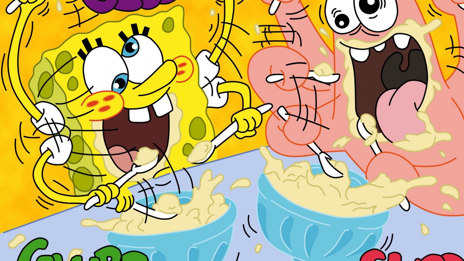 Minions Simpsons Spongebob - HD Wallpaper 