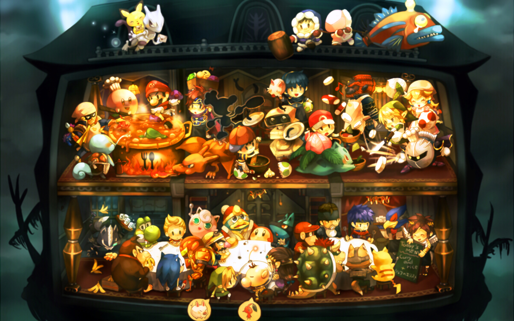 Wallpaper - Merry Christmas Smash Bros - HD Wallpaper 