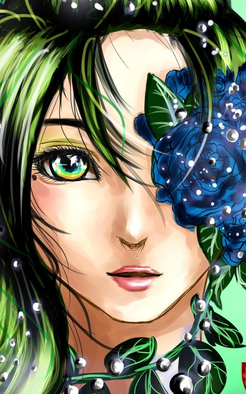 Blue Colour Cartoon Girl - HD Wallpaper 