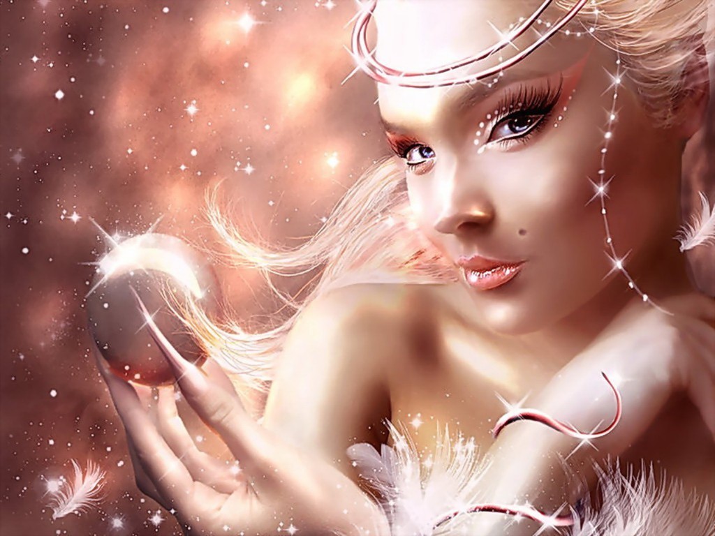 Beautiful Fantasy Face With Animal - HD Wallpaper 