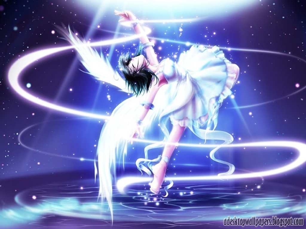 Beautiful Angel Anime Desktop Wallpapers, Pc Wallpapers, - Spiritual Dancing - HD Wallpaper 
