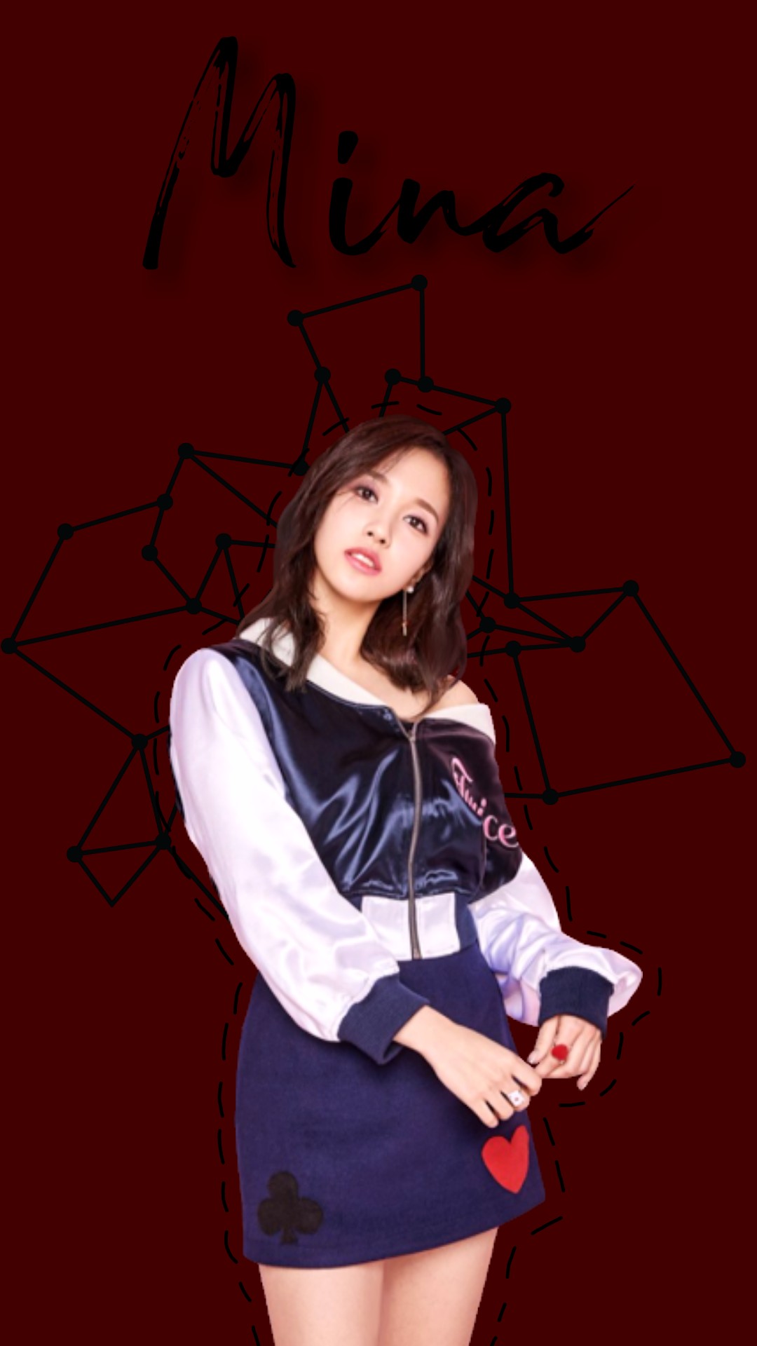 #twice #mina #red #wallpaper - Twice Knock Knock Mina - HD Wallpaper 