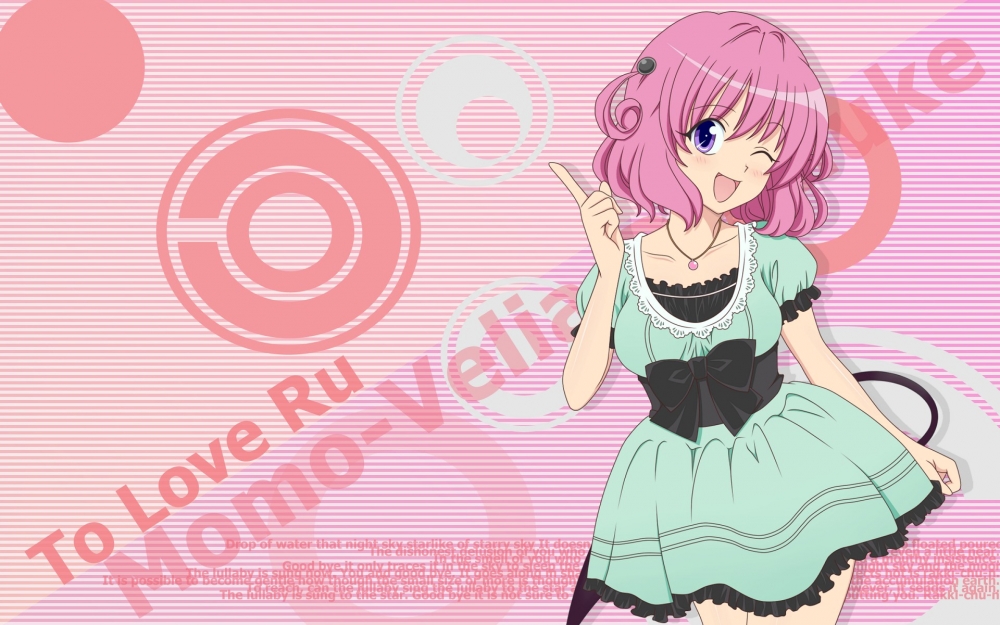 To Love-ru, Momo Velia Deviluke, Pink Hair, Dress, - Momo Velia Deviluke Logo - HD Wallpaper 