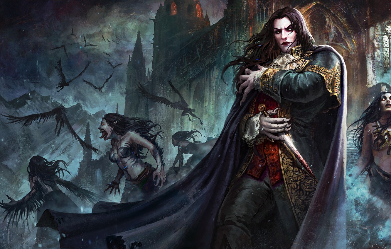 Photo Wallpaper Castle, Girls, Vampire - Zsofia Dankova - HD Wallpaper 