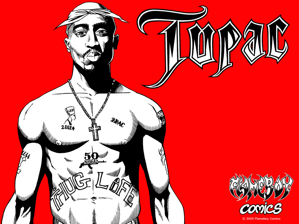 Tupac - 2pac Hd Wallpaper Cartoon - HD Wallpaper 