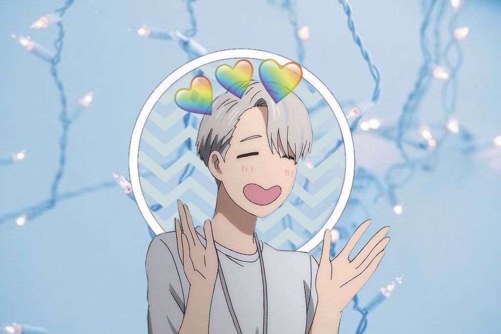 #victor #yurionice #wallpaper #yoi #anime #gay - Light Blue And White Header - HD Wallpaper 