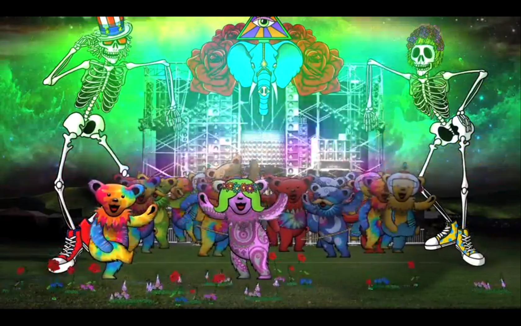 Best Grateful Dead Background Pictures High Definition Dancing Background Grateful Dead Bears 1680x1050 Wallpaper Teahub Io