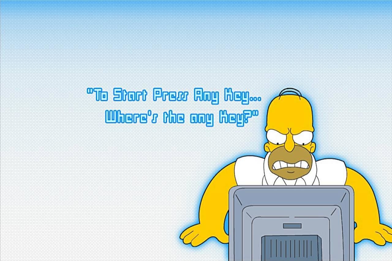 High Resolution Homer Simpson Hd Wallpaper Id - Funny Homer Simpson Backgrounds - HD Wallpaper 