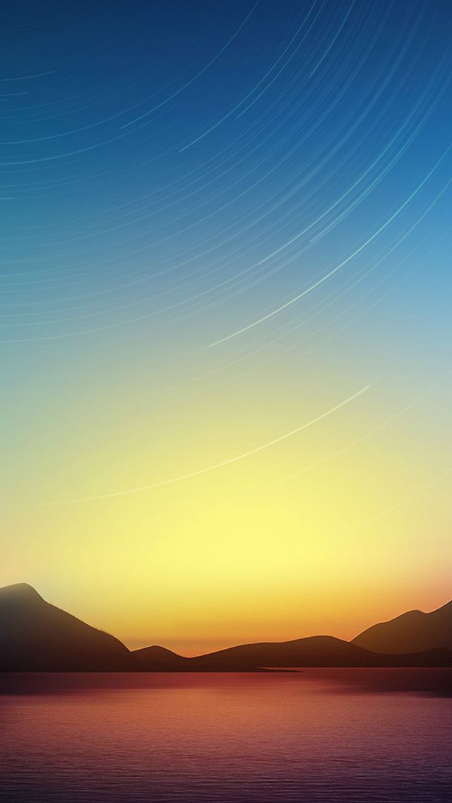 Star Trails Lake Dusk Iphone 5s Wallpaper Retina Wallpaper - Sunset - HD Wallpaper 