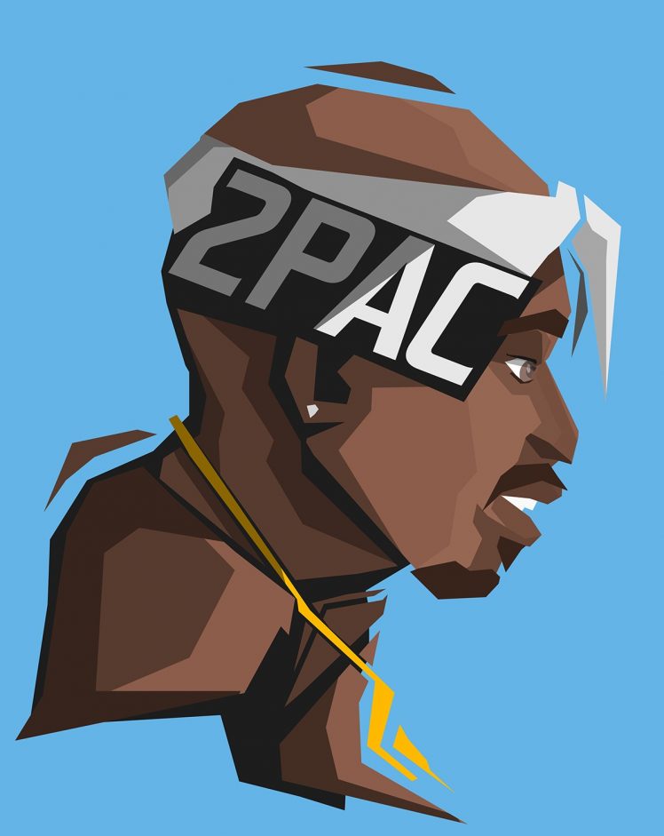 Tupac Wallpaper Cartoon - HD Wallpaper 