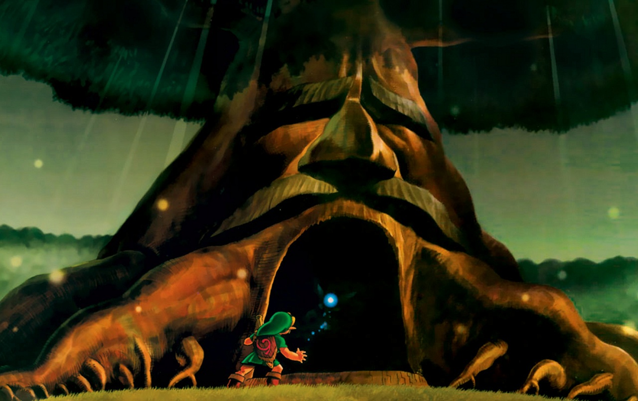 The Legend Of Zelda Deku Tree Wallpapers - Legend Of Zelda Ocarina Of Time Concept Art - HD Wallpaper 