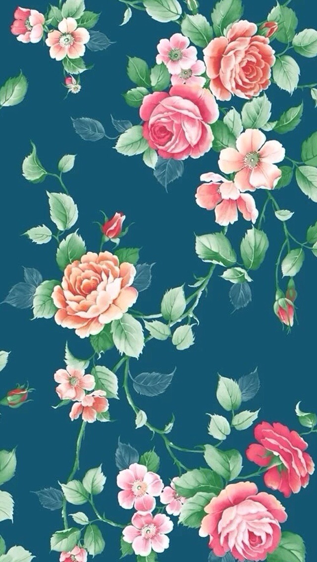 Floral Background Iphone Wallpaper - Floral Wallpaper For Phone Hd - HD Wallpaper 