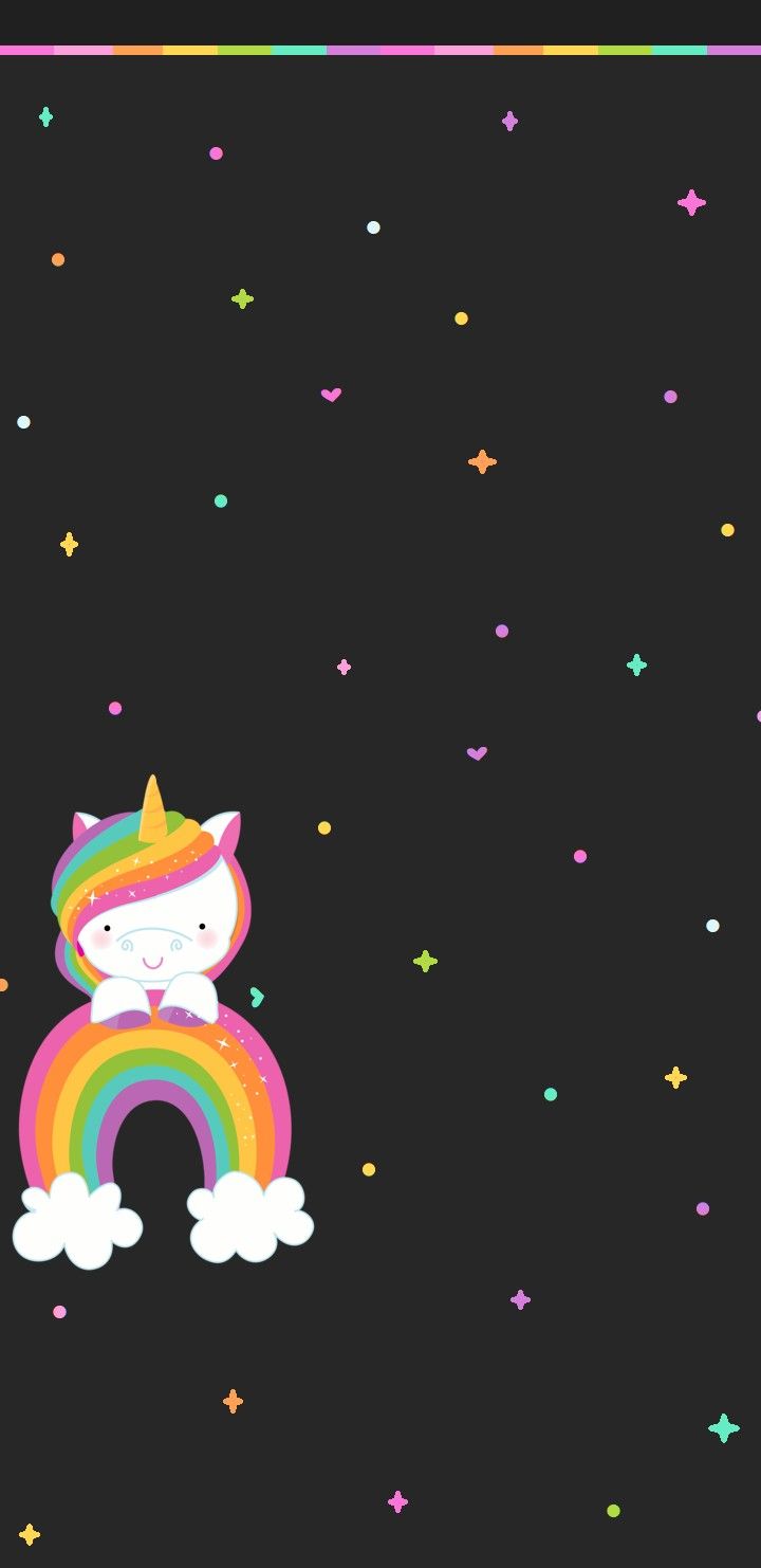 Dark Rainbow And Unicorn - HD Wallpaper 