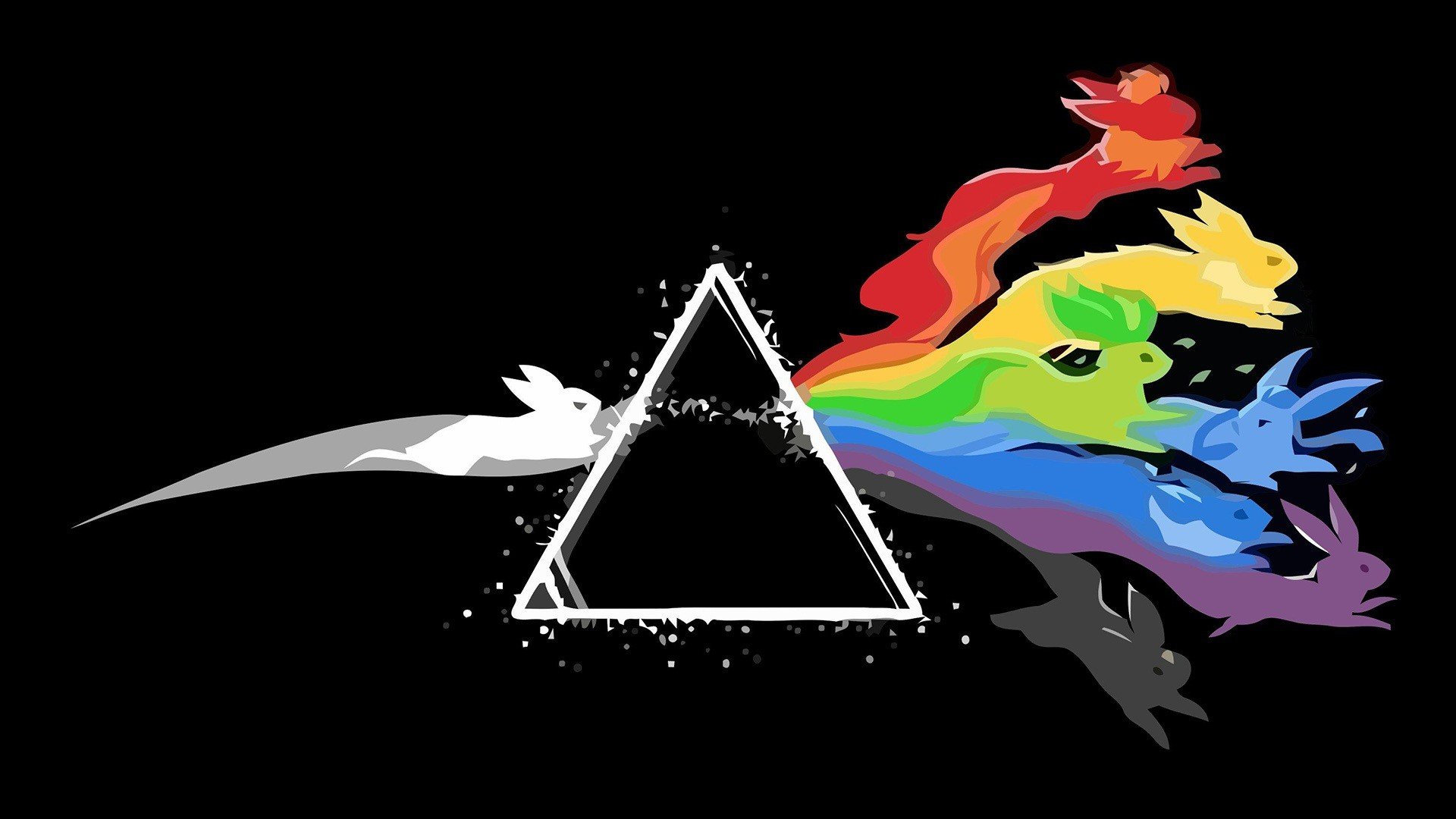 Eevee Pink Floyd - HD Wallpaper 