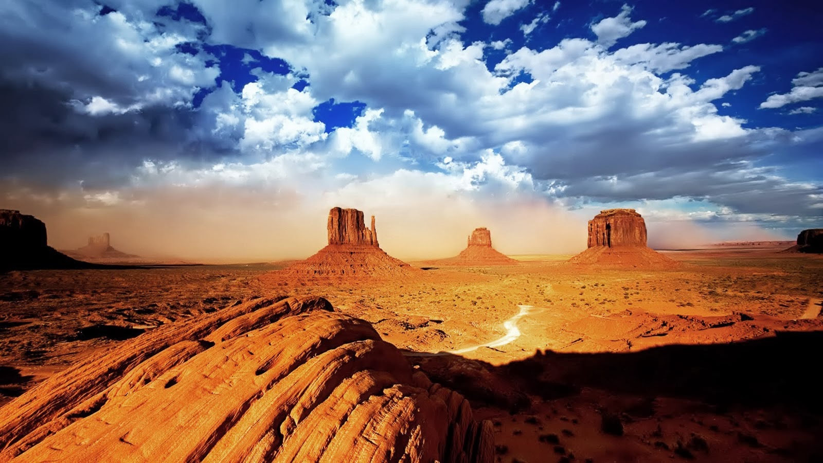 Best Top Desktop Beautiful Desert Wallpapers Hd Desert - Monument Valley - HD Wallpaper 