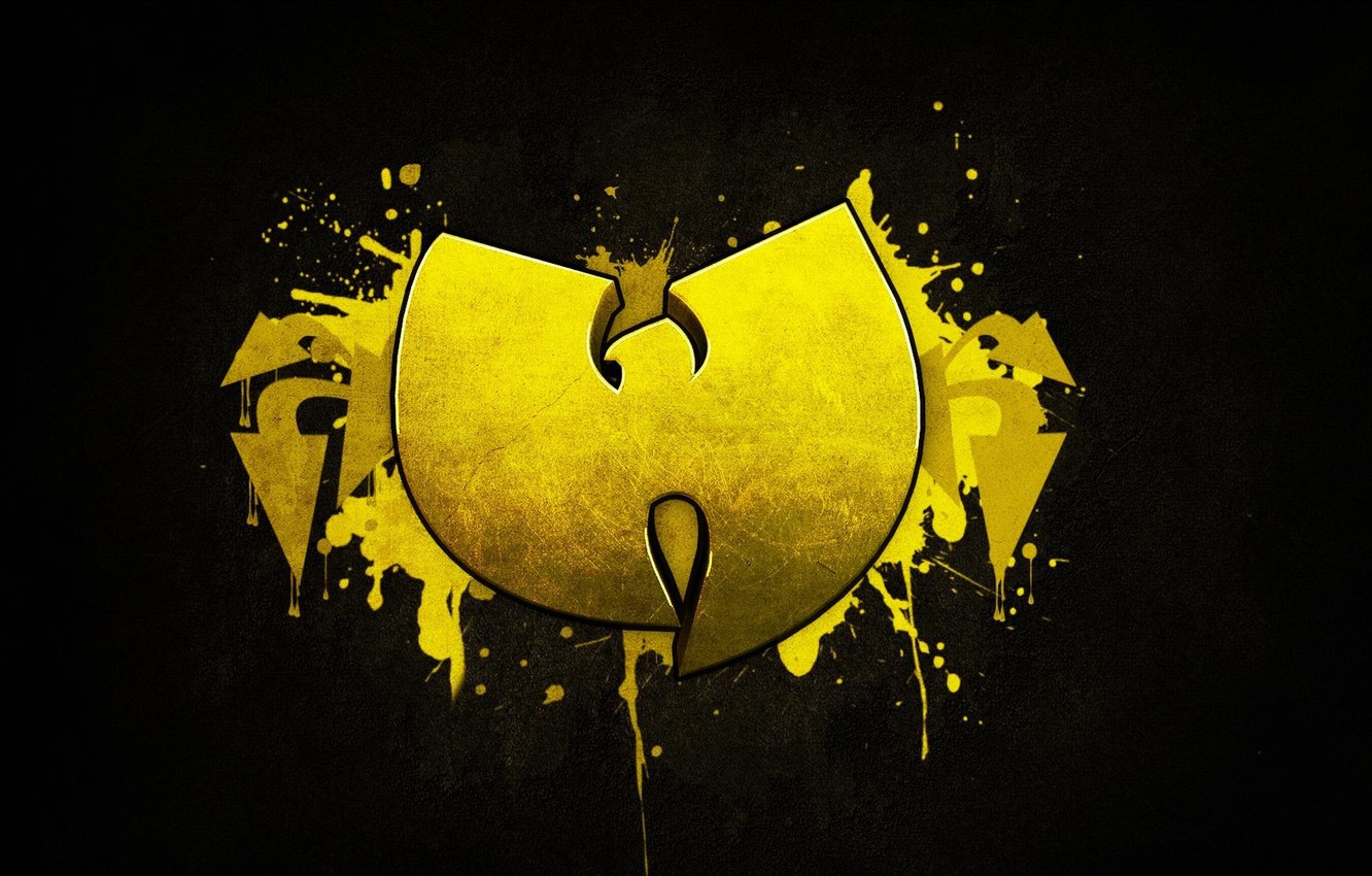 Photo Wallpaper Music, Black, Logo, Wallpaper, Yellow, - Wu Tang Clan Logo - HD Wallpaper 