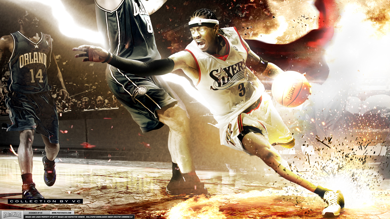 Allen Iverson Cool Backgrounds - HD Wallpaper 