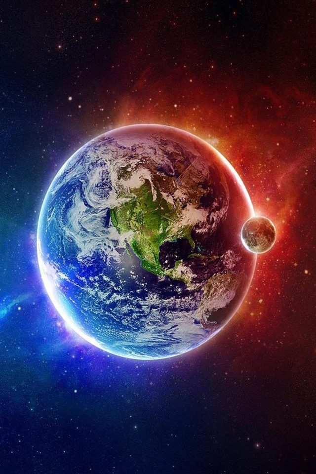 Beautiful Earth Space Iphone Wallpaper - HD Wallpaper 