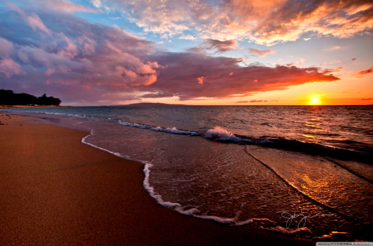Beach Sunset ❤ 4k Hd Desktop Wallpaper For 4k Ultra - Sunset Beach Desktop Backgrounds - HD Wallpaper 