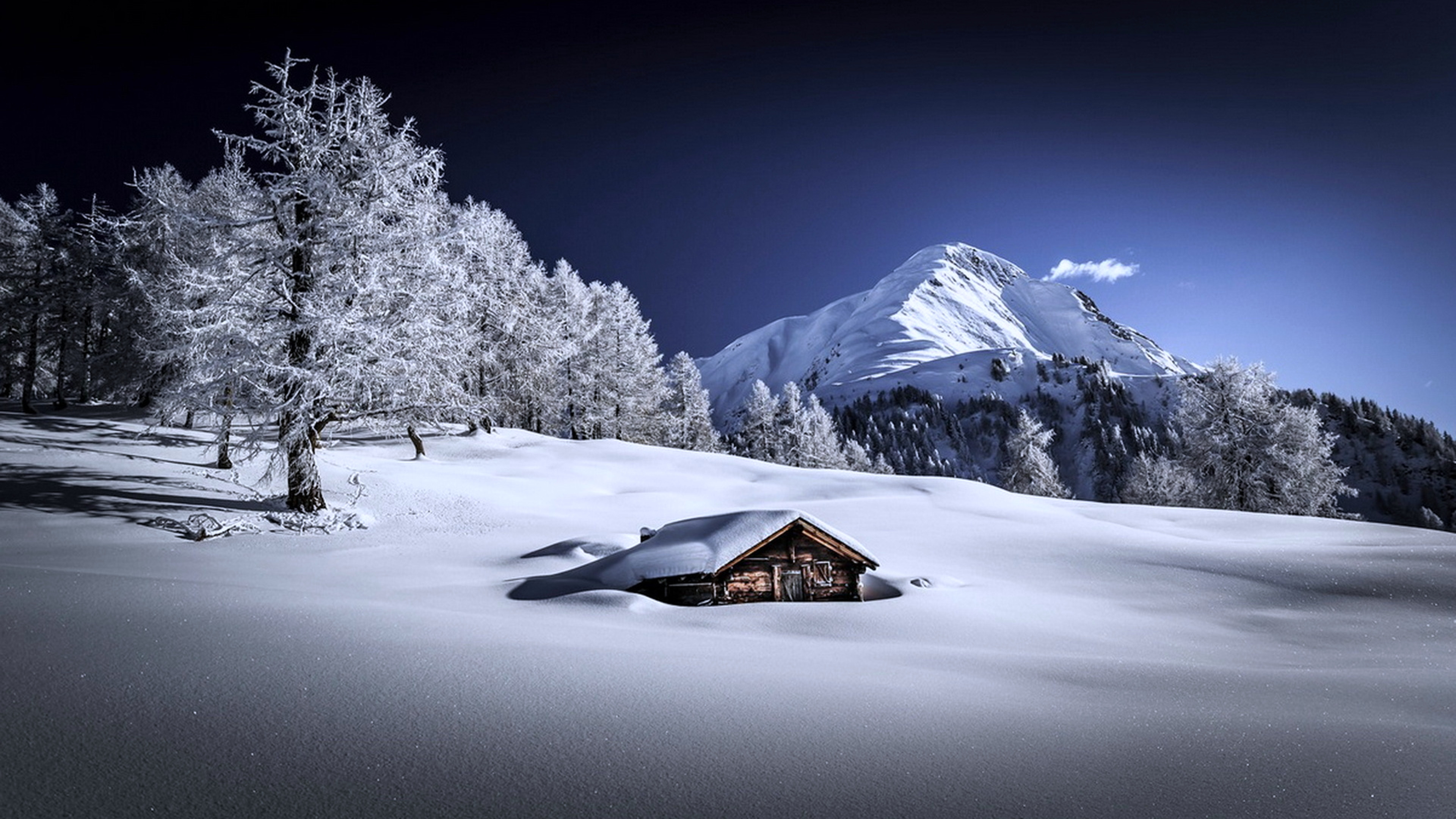 Winter Landscape Wallpaper 4k - HD Wallpaper 
