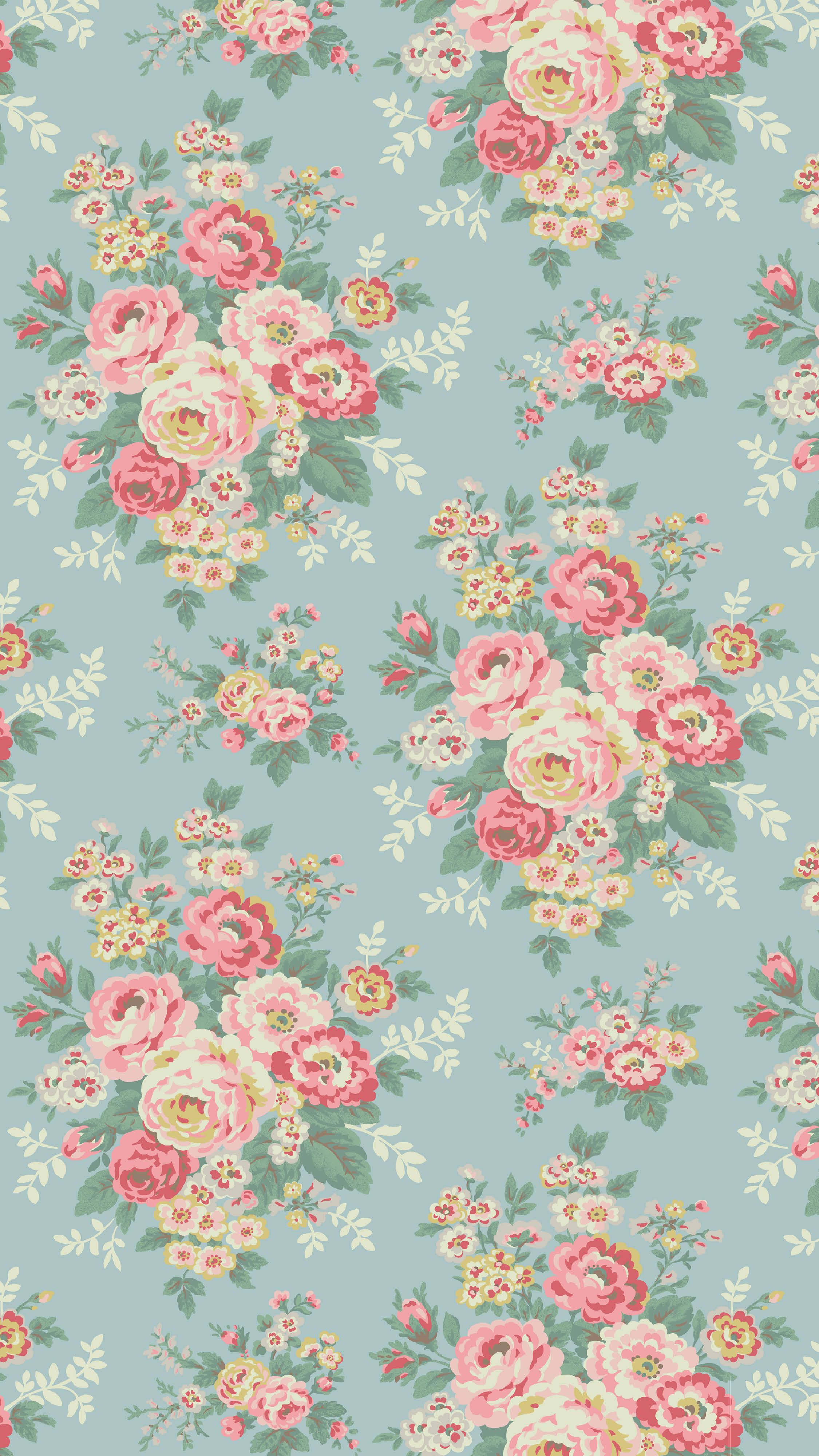 Blue Background Pink Flower - HD Wallpaper 