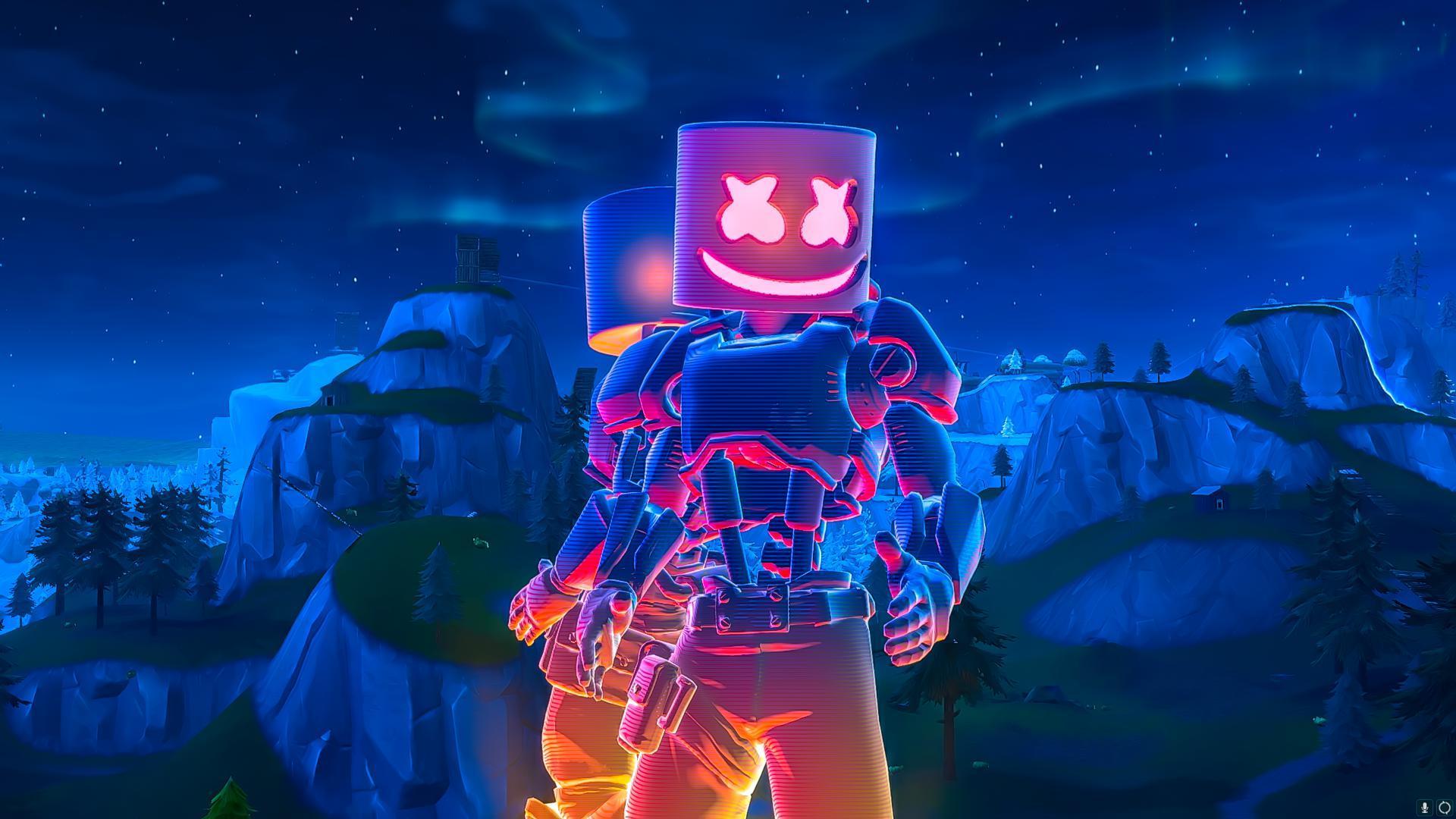 Fortnite Wallpaper Marshmallow - Marshmello Fortnite Wallpaper Hd - HD Wallpaper 