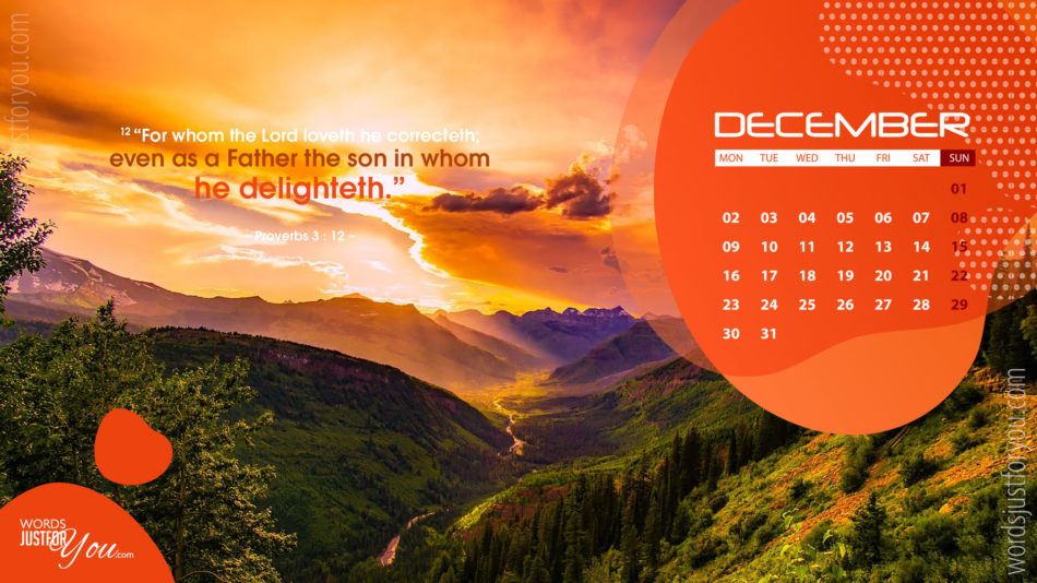 Bible Verse Hd December 2019 Calendar Desktop Wallpaper - Best Place To Hike In Usa - HD Wallpaper 