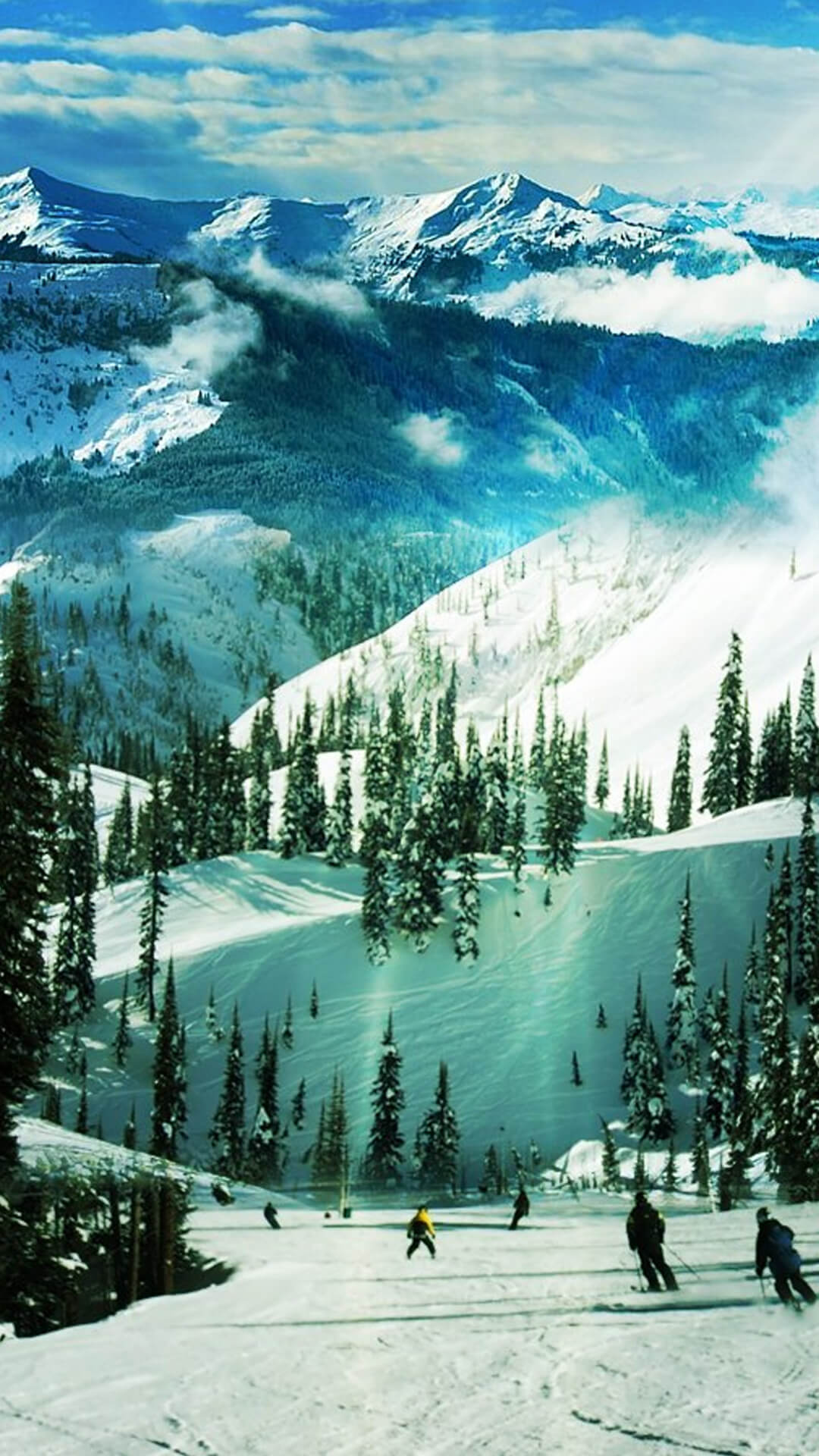 Ski Slope Paradise Winter Landscape Iphone 6 Plus Hd - Iphone Wallpaper 4k  Ski - 1080x1920 Wallpaper 