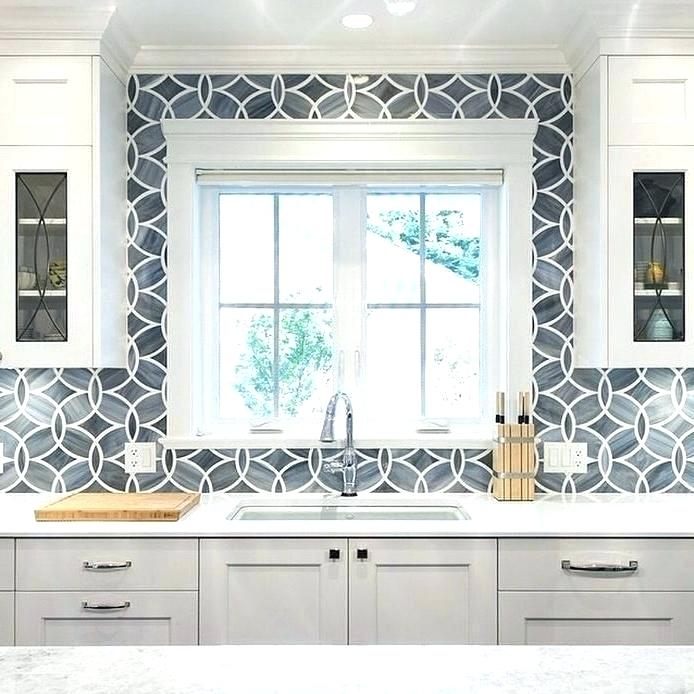 Subway Tile Backsplash Blue And White - HD Wallpaper 