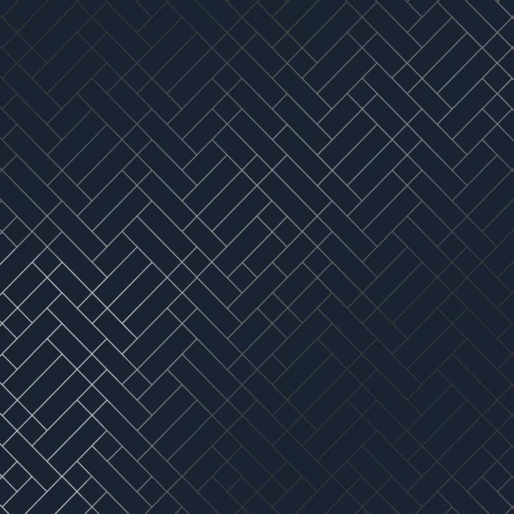 Tapet Cafe Tile Navy Blue And Silver Wallpaper - Pattern - HD Wallpaper 