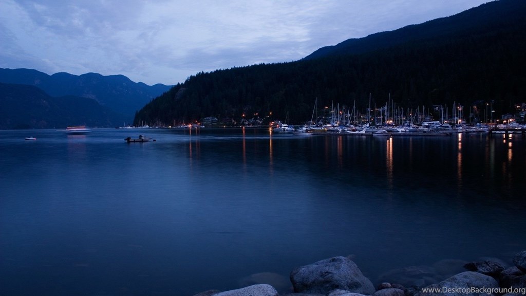 Harbor At Night - HD Wallpaper 