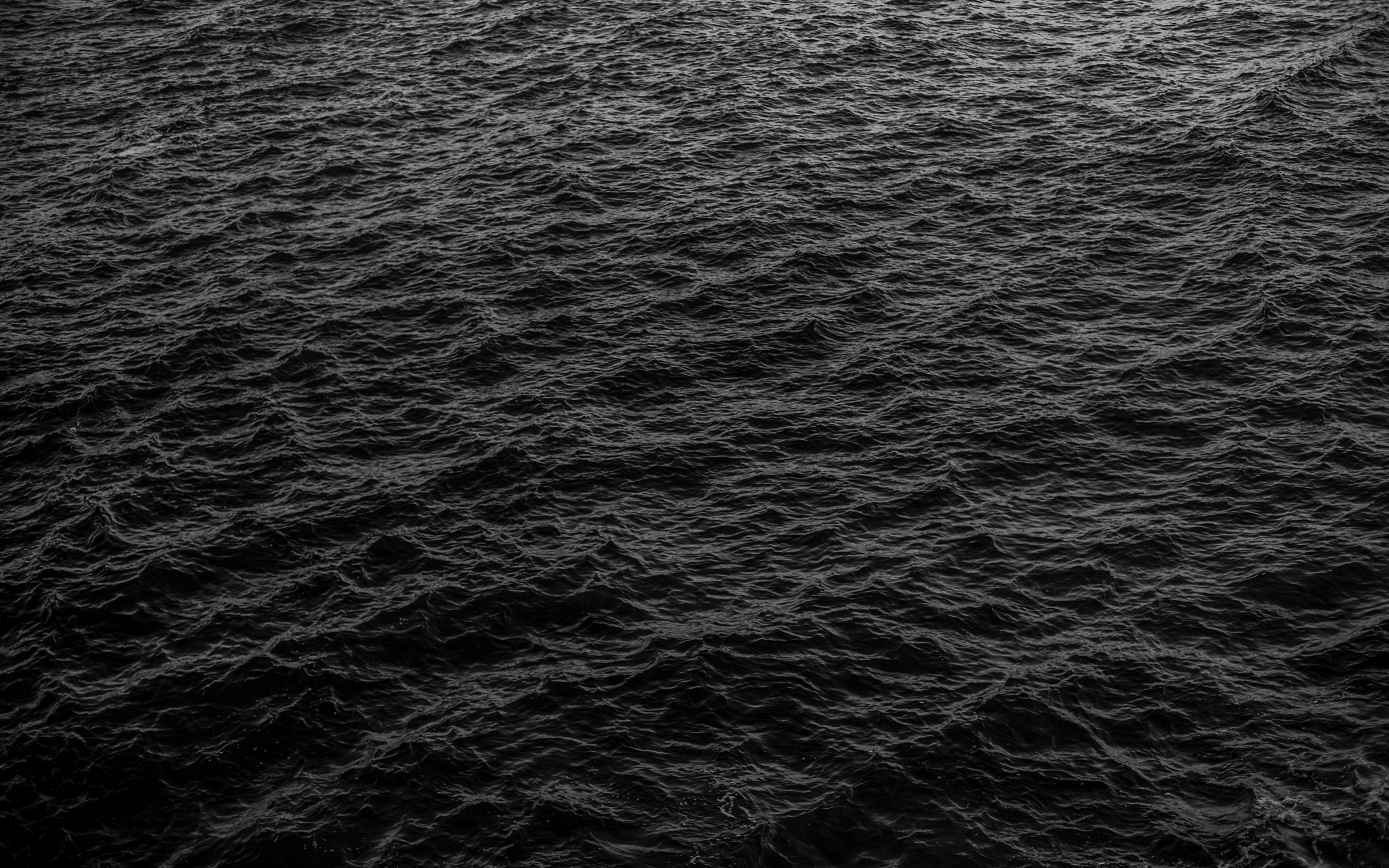 Wallpaper Sea, Waves, Black, Surface, Water - Black Water Wallpaper 4k - HD Wallpaper 