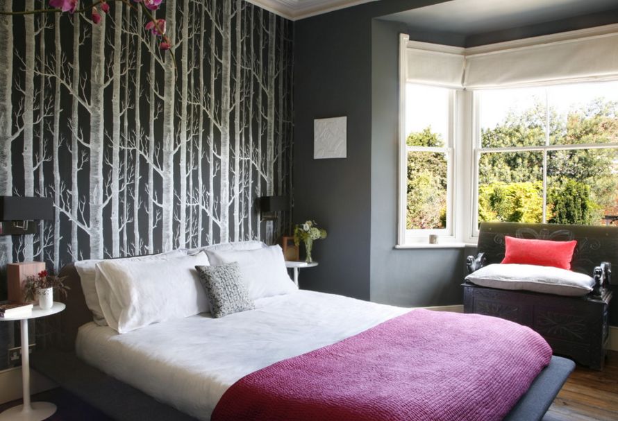 Featured image of post Birch Tree Wallpaper Bedroom The green birch wallpaper features tall majestic trees that looks great in a bedroom nursery living room or office