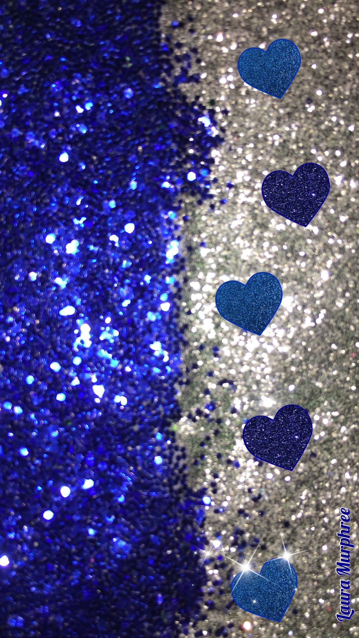 Blue Silver Glitter Background - HD Wallpaper 
