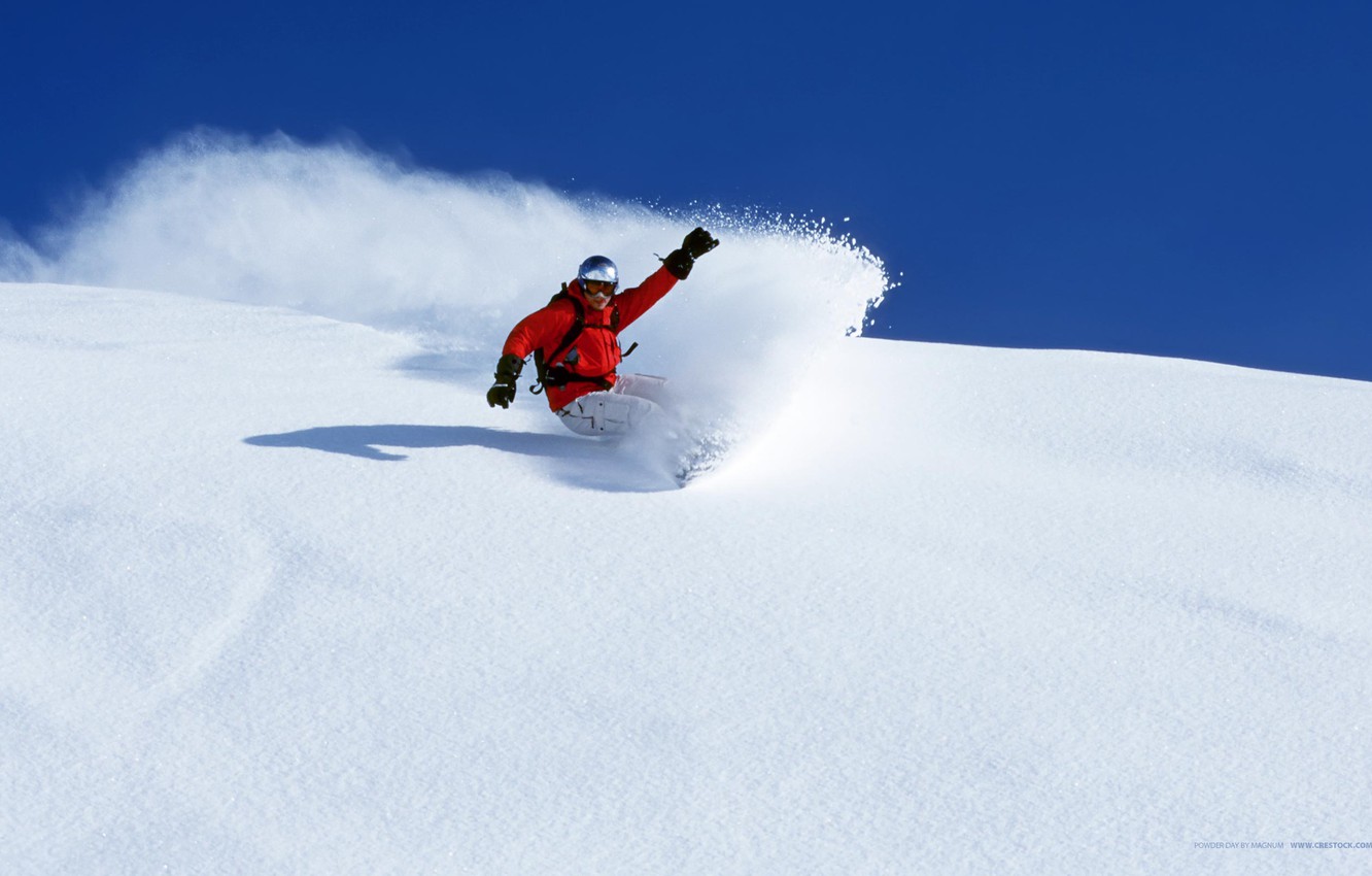 Photo Wallpaper Winter, Snow, Snowboard - Ice Skating On Mountain - HD Wallpaper 