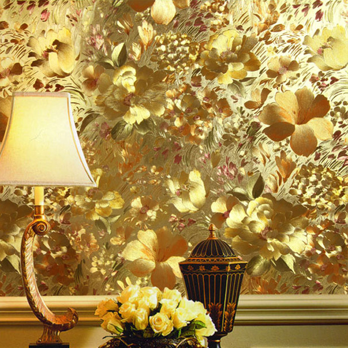 3d Three Dimensional Relief European Luxury Tv Background - Carta Da Parati Foglia Oro - HD Wallpaper 